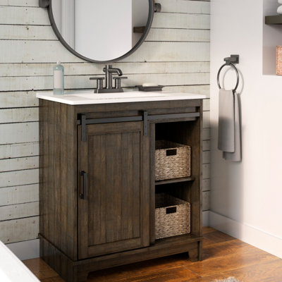 Barn Door Bathroom Vanity Wayfair